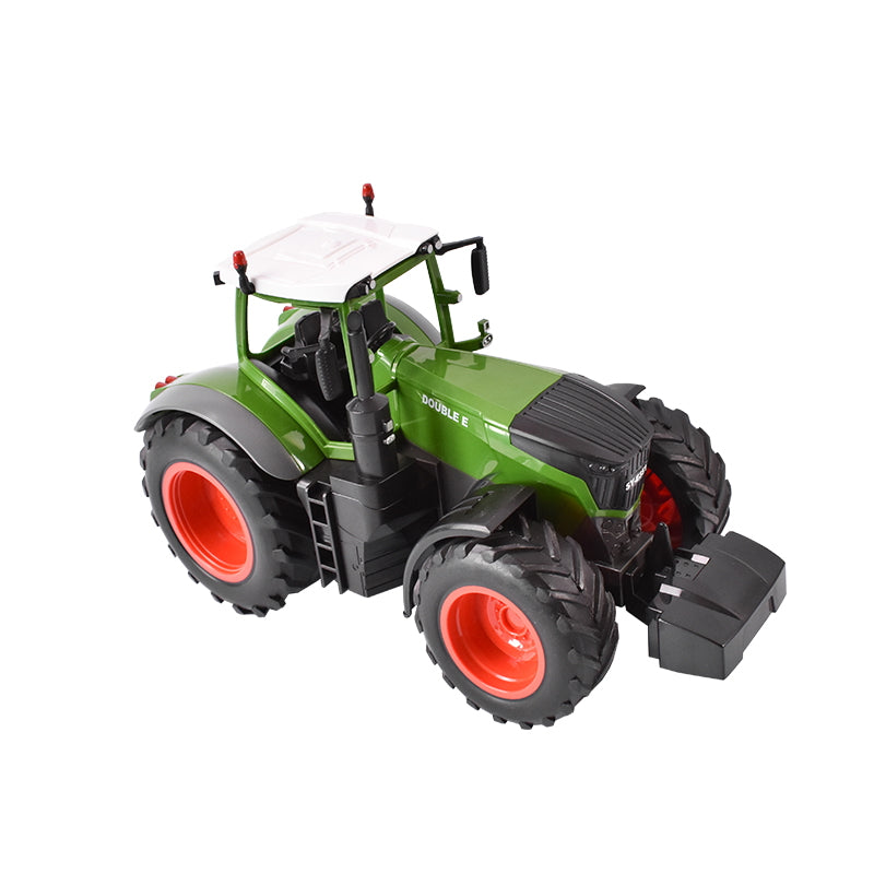 DoubleE RC 1:16 tractor toy with remote control, 2.4 GHz, lights, sounds, 25m range, 2.16 km/h speed