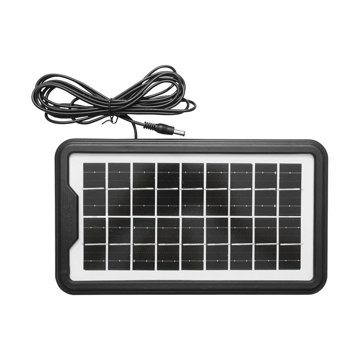 Portable LED lighting kit with 3 bulbs/projector, solar panel, and 6V, 4.5Ah battery for fishing camping GD-17