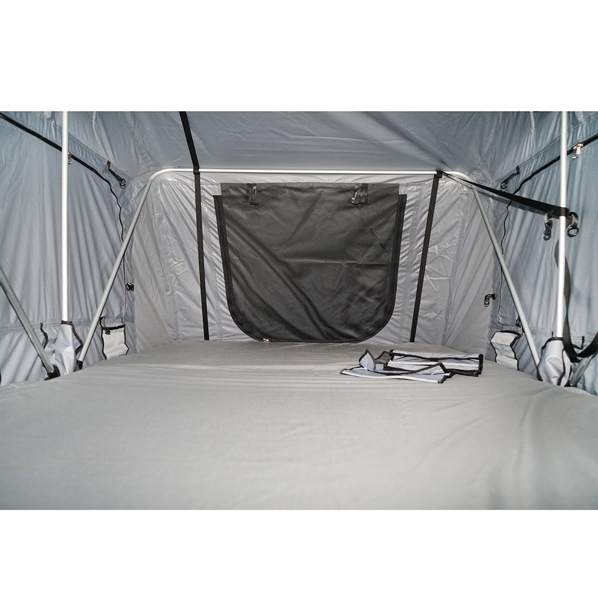 Waterproof car tent for 2 people, ceiling attachment with extension, platform, and ladder