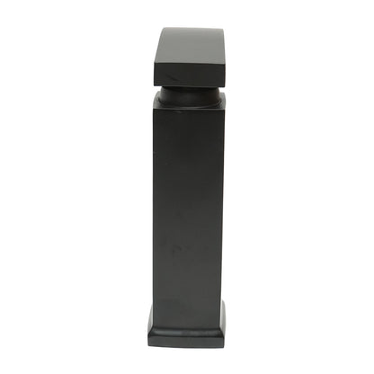 Cascade type sink faucet, single handle, matte black finish, zinc alloy material, accessories included