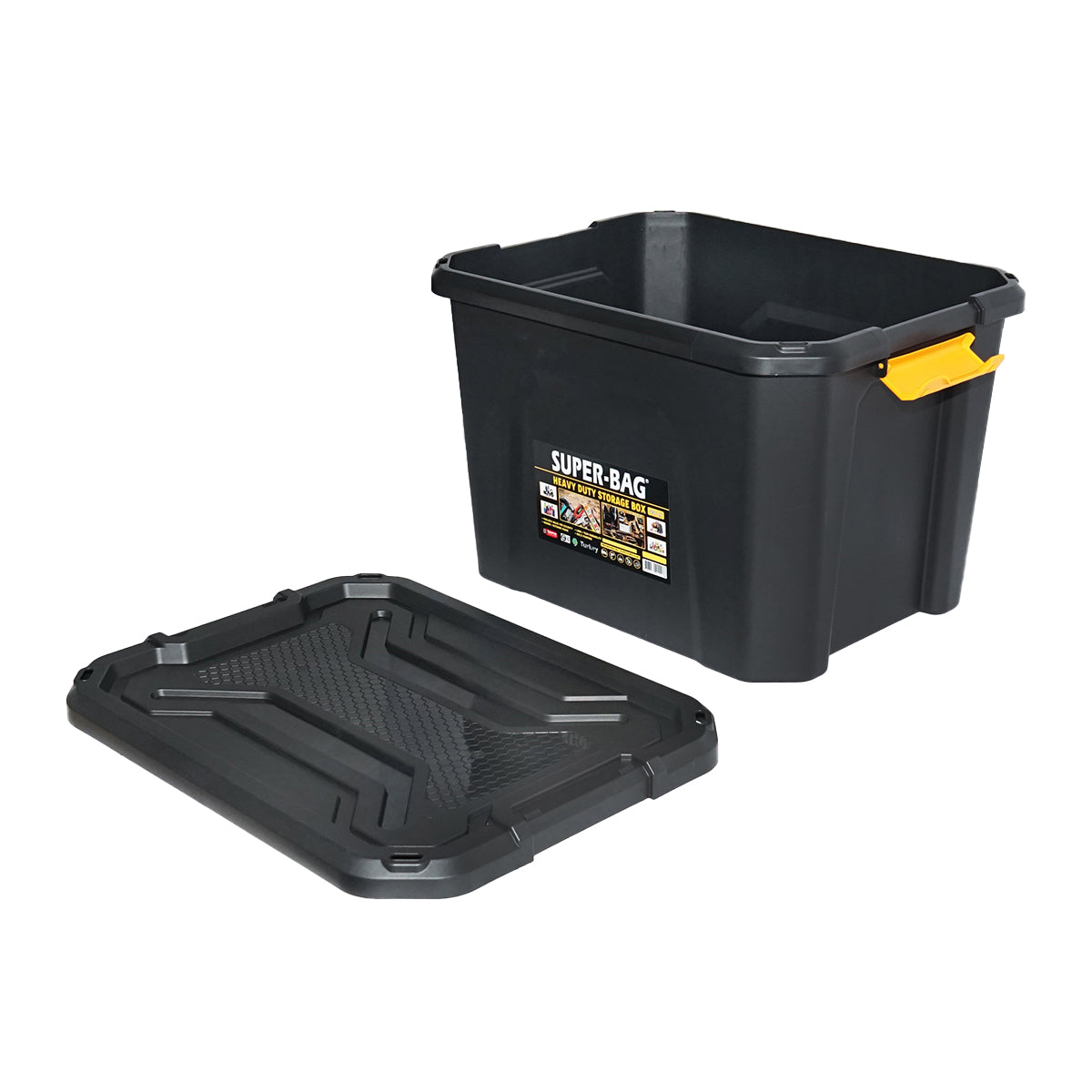 Storage box with lid for heavy loads 40L 490x380x320mm