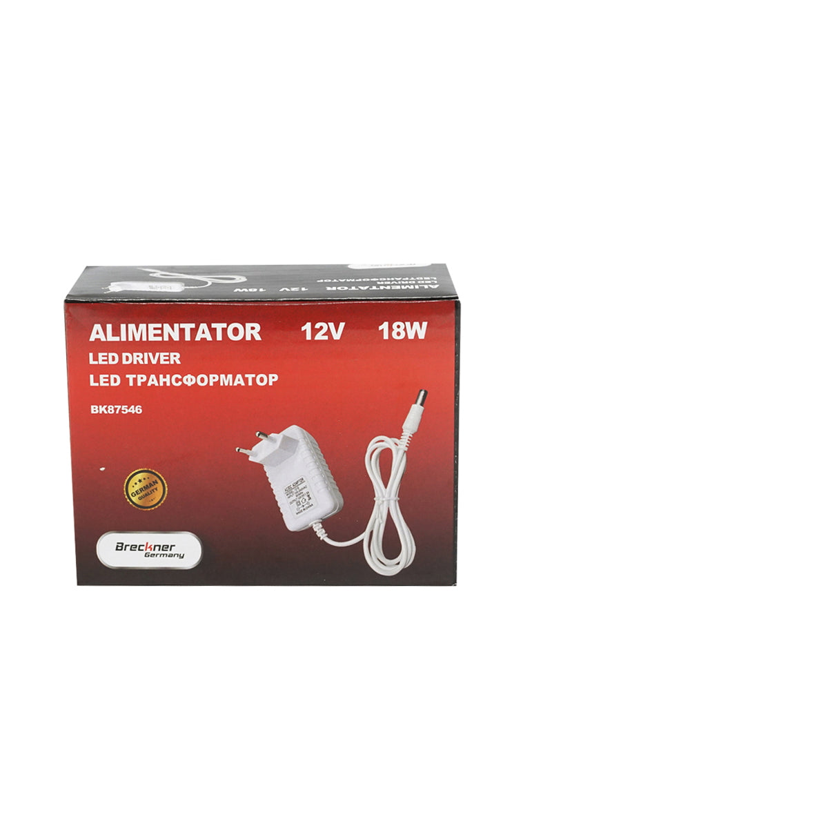 AC charger 220V/50Hz - DC 12V/1.5A 1.3m for electric fence pulse generator Breckner Germany