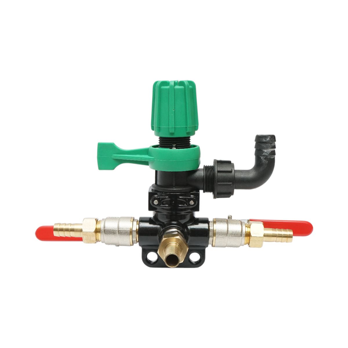 Distributor with 2 horses, glycerin manometer included for herbicide applicator.