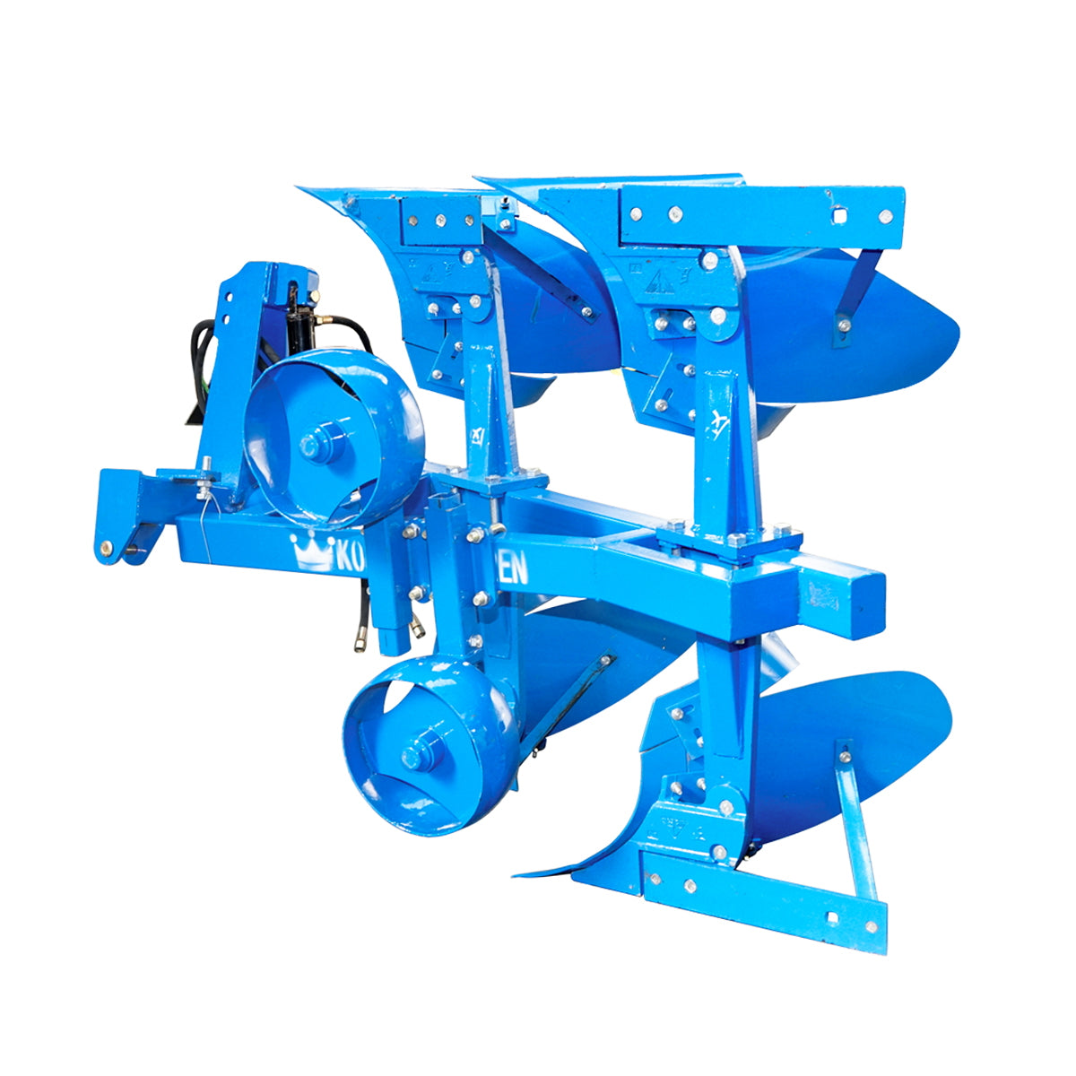 Agricultural plow with 2 blades and full reversible hydraulic cormanes Konig Traktoren