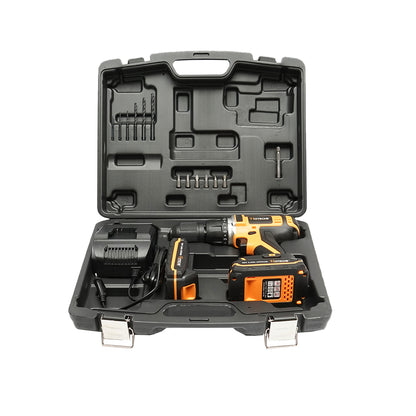 Cordless drill with 13mm chuck, 2x20V 2.0Ah battery, 1400rpm Hoteche