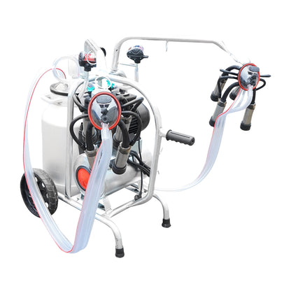 Milking machine for cows with 160cc collection group, galvanized chassis, 40L aluminum tank, 2 positions Breckner Germany