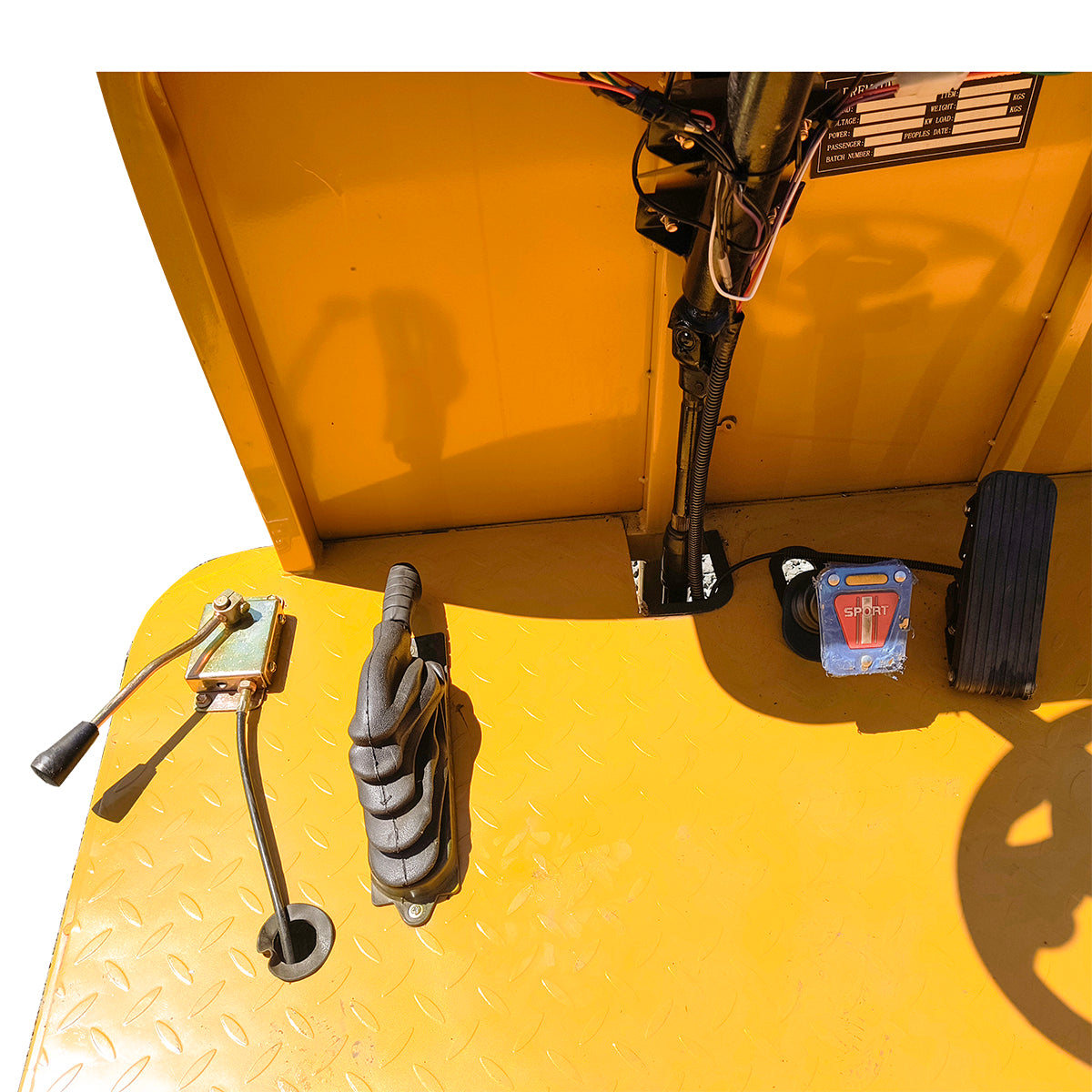 Electric platform trolley with 2 benches for transporting goods, 800W, 48V, 2.5x1.25m maximum load 800Kg THOR