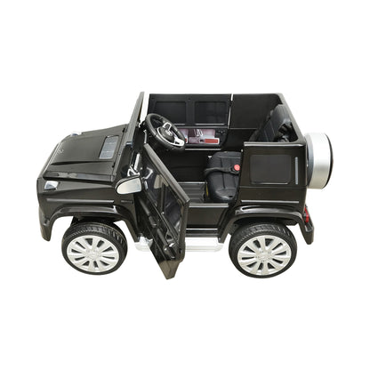 6V/7Ah battery-powered electric car with remote control for children Mercedes G500 JJ2077 black with leather seat