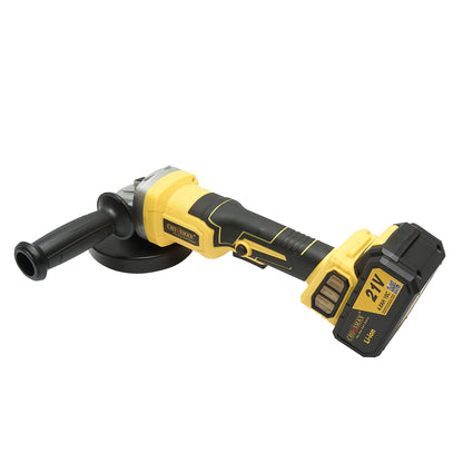 Cordless angle grinder with lithium battery 21V/4Ah, brushless motor, 3 speed settings, disc diameter 115mm Crownman