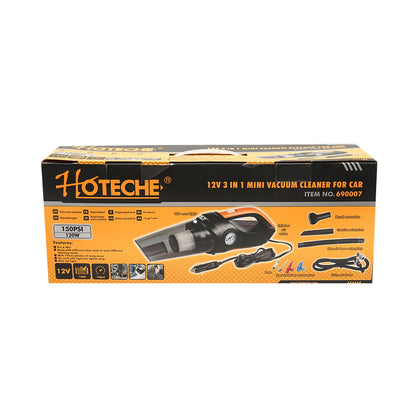 Car vacuum cleaner and compressor 3 in 1 12V 60W/120W maximum pressure 10.3 Bar Hoteche
