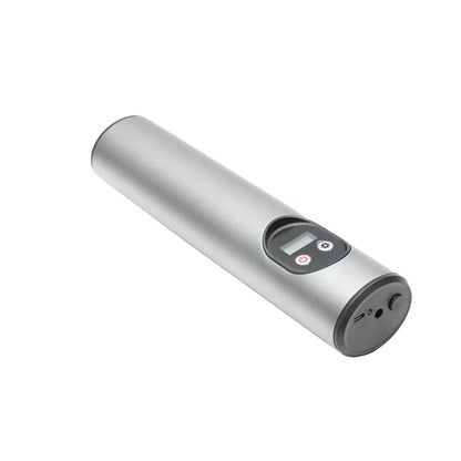 Dark gray portable air compressor 12.4V rechargeable battery 6000Am 250x56x47mm with accessories