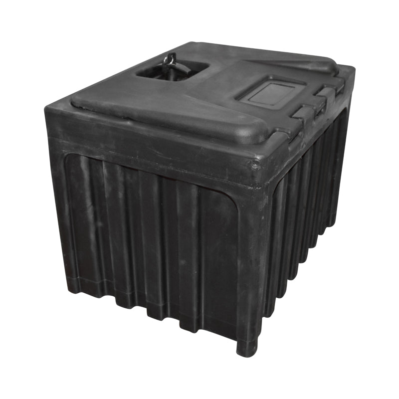 Tool box without support, made of black plastic 380x400x500 mm