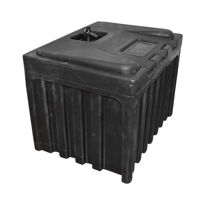 Tool box without support, made of black plastic 380x400x500 mm