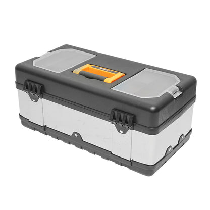 Stainless steel toolbox with plastic lid 450x250x195mm Hoteche
