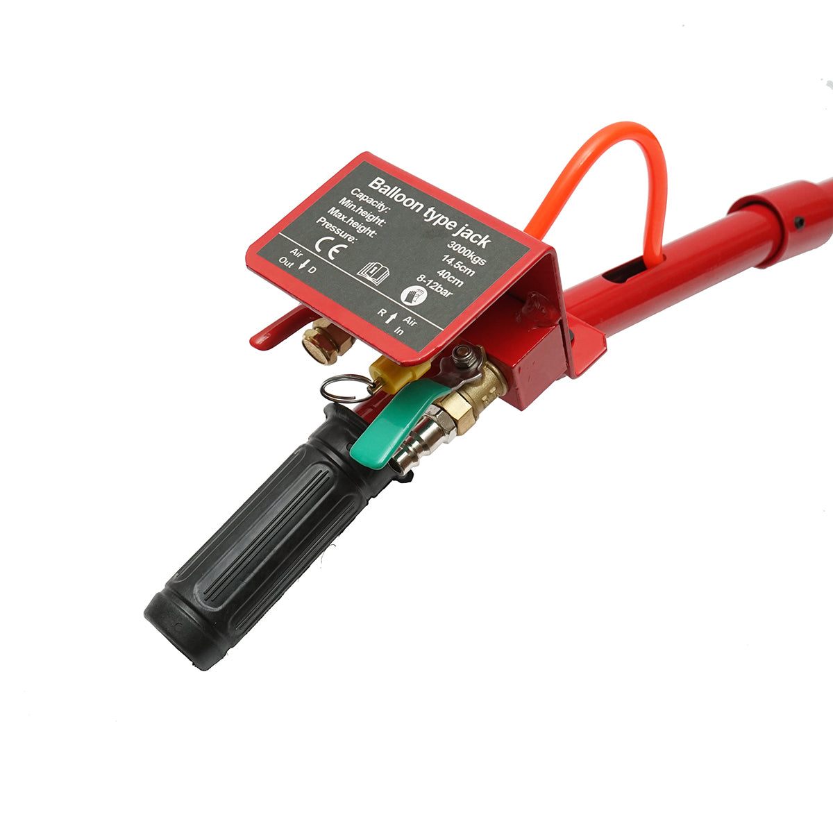 Professional pneumatic jack with long handle 150-400mm 3T
