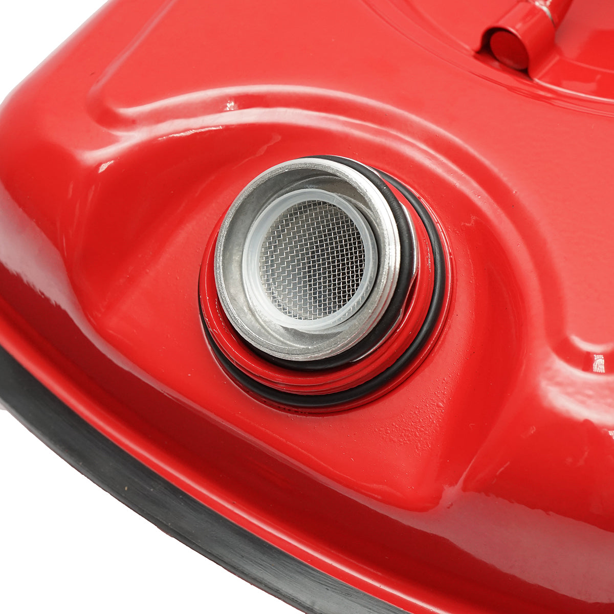 Horizontal metal canister 5L with flexible hose and screw cap