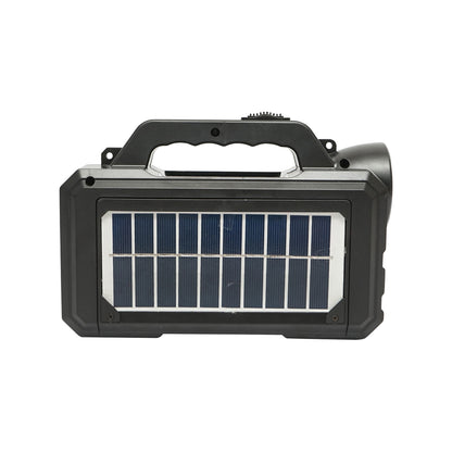 Portable LED lighting kit with 2 bulbs/projector, solar panel and 4000 mAh battery for fishing camping GD-8077