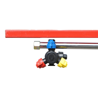 Herbicide sprayer with a 600L tank and 12m boom, with 25 triple nozzles