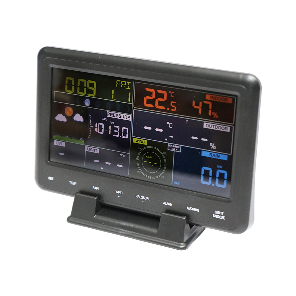 Professional WIFI weather station with UV index and lux meter, transmission distance in open field 100m