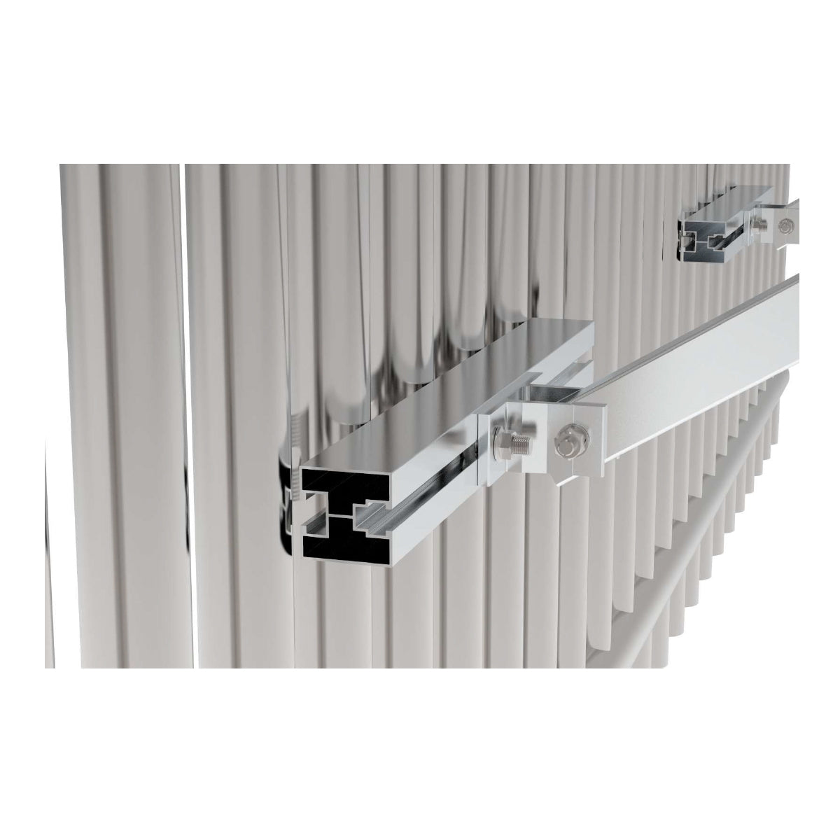 Mounting system for solar photovoltaic panel structure with balcony attachment