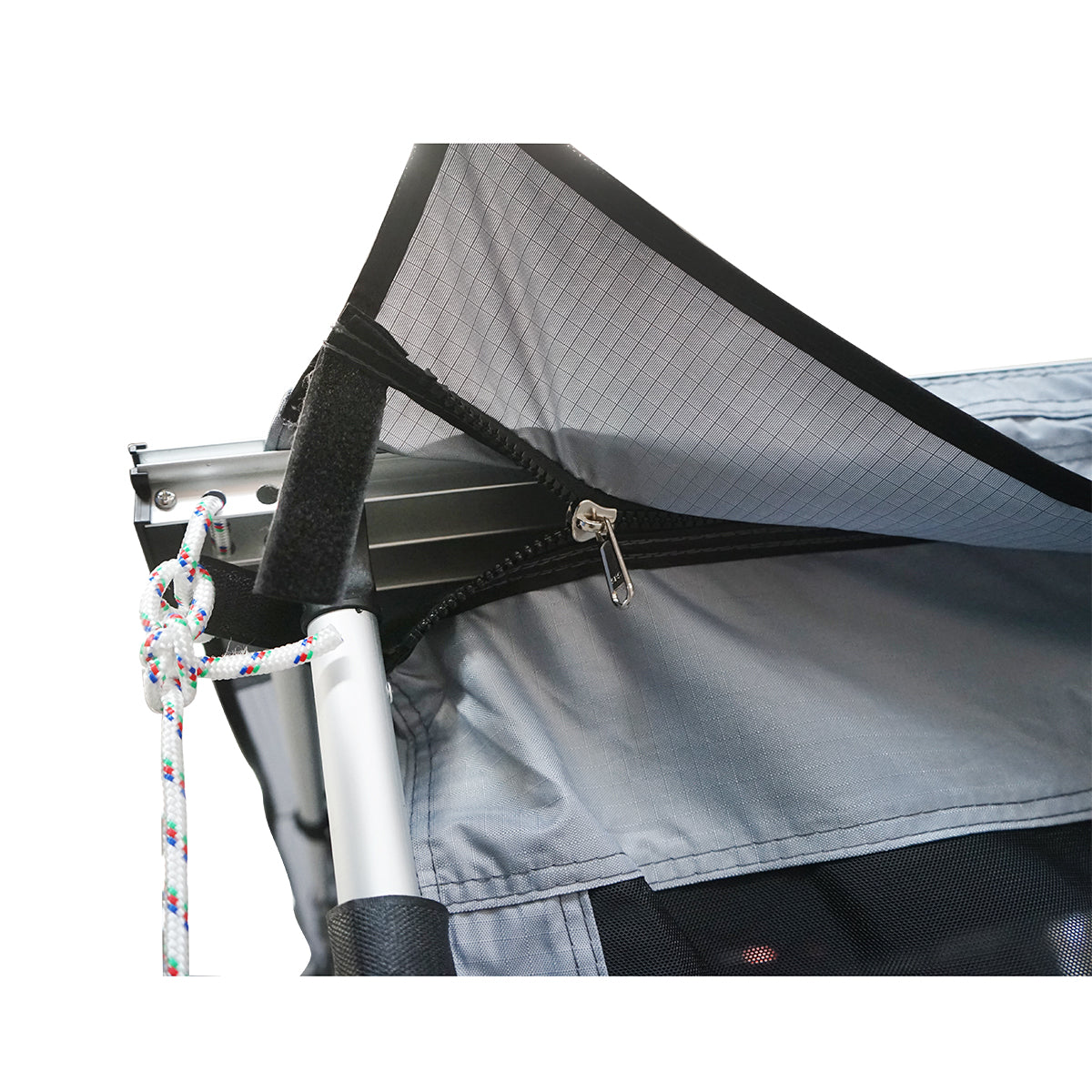 Side car awning 200x250cm, marquee, foldable with ceiling attachment and anti-insect net