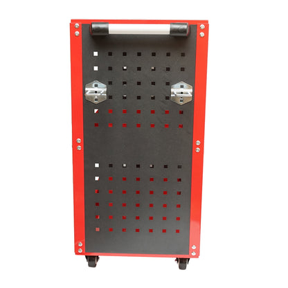 Metal cart on wheels with 3 shelves and tool holders 670x370x730mm