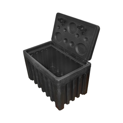 Tool box without support, made of black plastic 460x580x800 mm