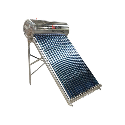 Unpressurized stainless steel solar panel with 15 tubes for hot water, 150L boiler, 1450x490x490mm Breckner Germany