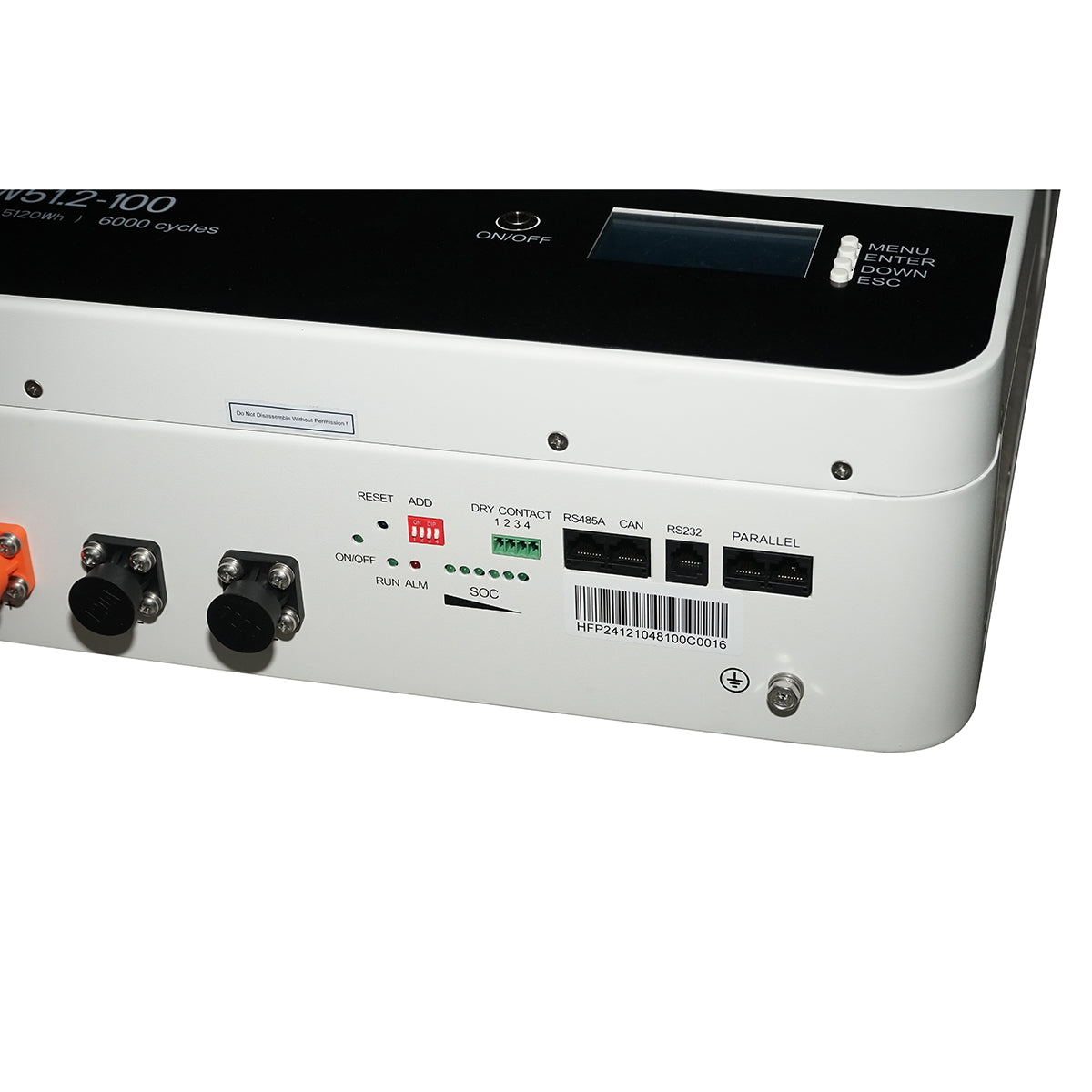 Li-ion LifePo4 Battery 5.12KWA, 51.2V, 100Ah with BMS, Bluetooth, LCD display, temperature protection, Leoch Battery parallel connection.
