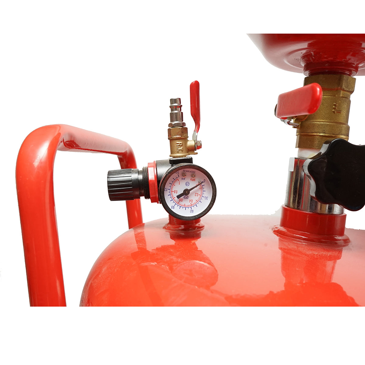 80L oil recovery unit with funnel and pneumatic emptying system