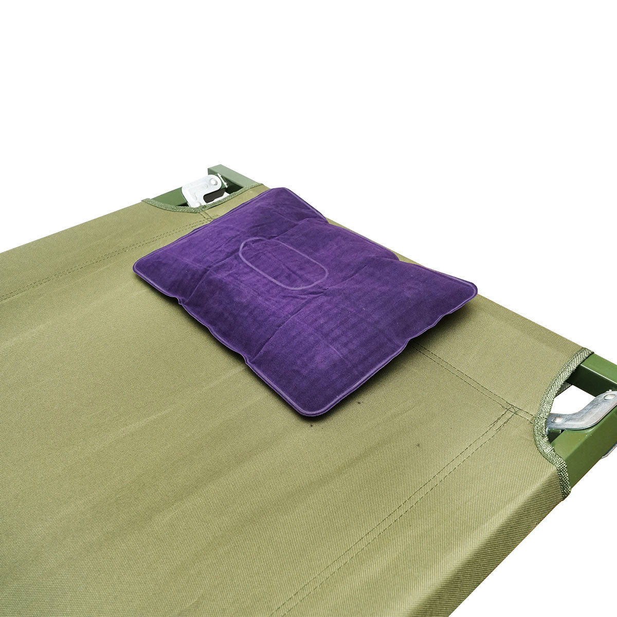 Foldable camping bed, green olive camping 190x66x42 cm Breckner Germany