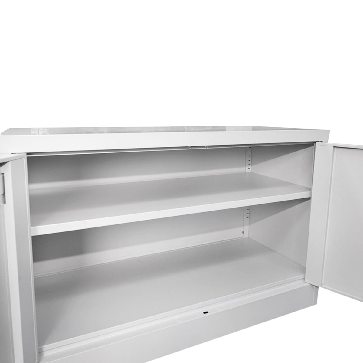 Metal cabinet 900x600x400mm with 2 secure doors, 1 shelf, gray Breckner Germany