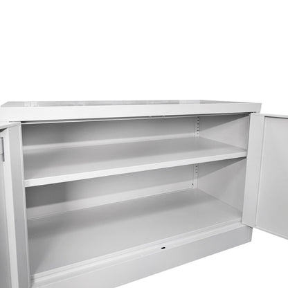 Metal cabinet 900x600x400mm with 2 secure doors, 1 shelf, gray Breckner Germany