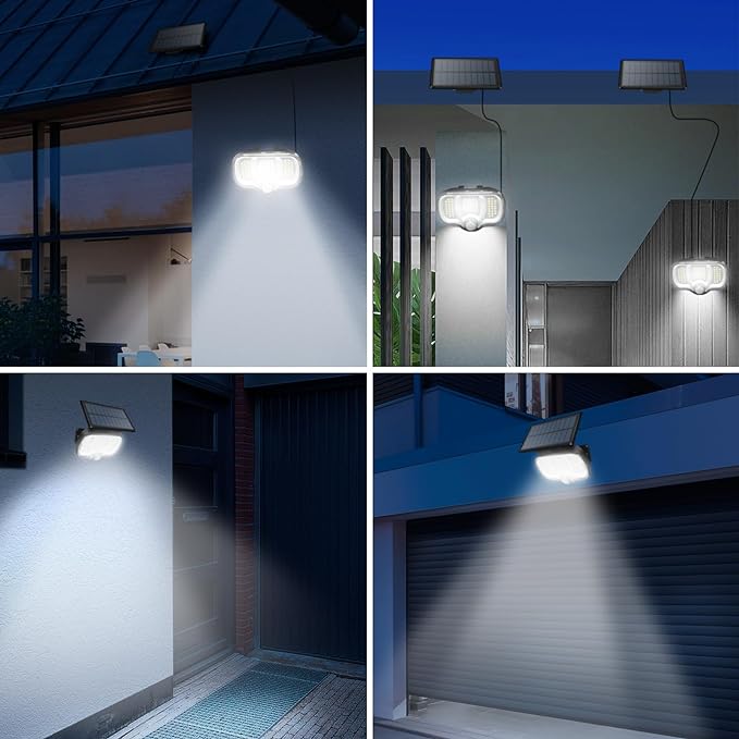 LED solar lamp with 0.8W wall panel, 3.7V battery, 1200mAh and motion sensor Breckner Germany