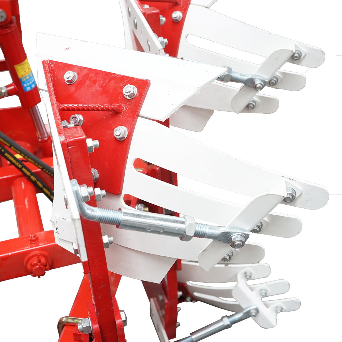 Agricultural plow with 2 reversible hydraulic bodies, Konig Traktoren serrated shares.