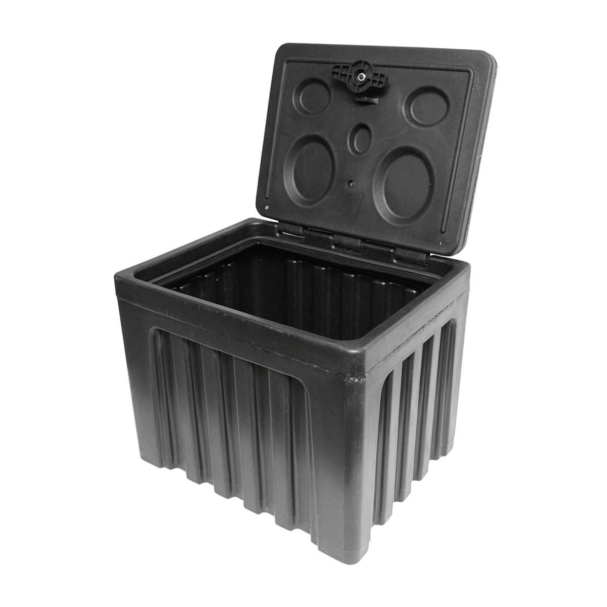 Tool box without support, made of black plastic 468x470x600 mm