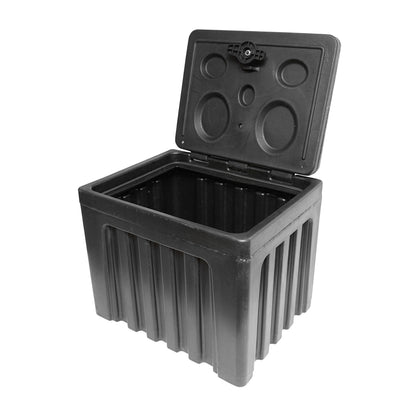 Tool box without support, made of black plastic 468x470x600 mm