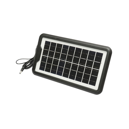 Portable LED lighting kit with 3 bulbs/projector, solar panel, and 6V, 4.5Ah battery for fishing camping GD-12