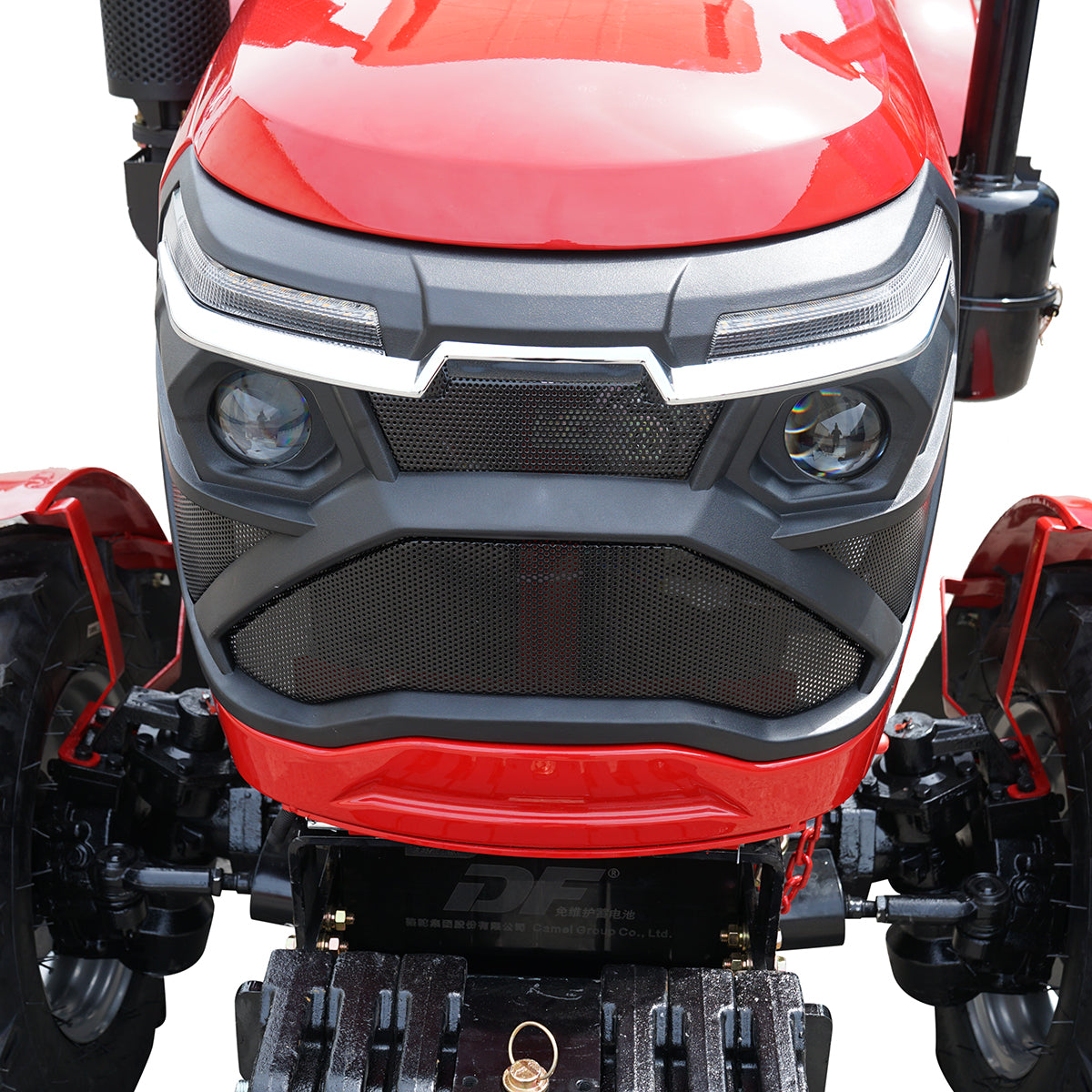 25 HP 4x4 tractor, red with a semi-cab, series 244