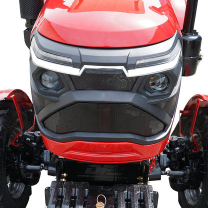 25 HP 4x4 tractor, red with a semi-cab, series 244