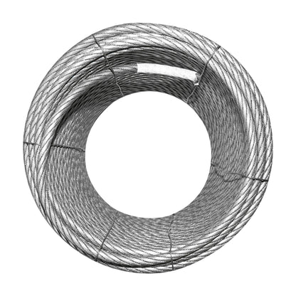 Steel winch cable 6x25 diameter 11mm beaten 0.7kg/1m with metal core, 75m/roll