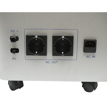 Portable station 2000W with LifePO4 battery 2016Wh, 2 LED bulbs 3W and 200W solar panel