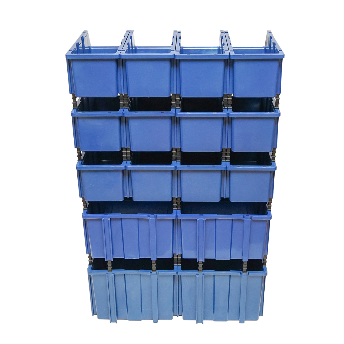 Stand with 16 storage/organization boxes, blue plastic box, 680x510x1100mm