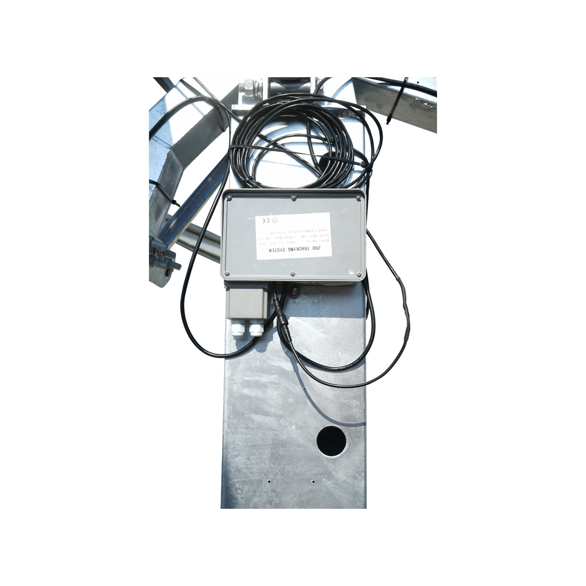 Complete installation system, automatic solar tracker structure 4.7 KW, 8 panels of 590W with GPS and Breckner Germany wind sensor.