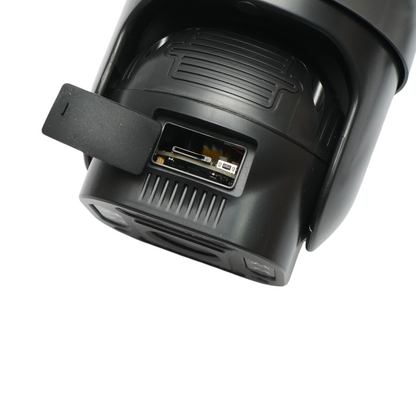 Dual lens surveillance camera 4MP 1080P, P2P WIFI 2.4GHz, PTZ with motion sensor, human detection, and V380 Pro application.