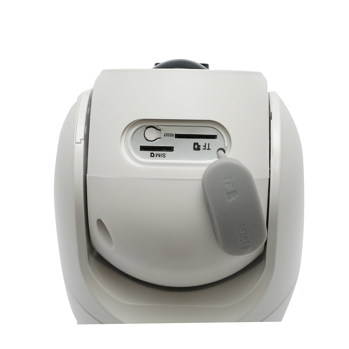 2MP surveillance camera with solar panel and 18000mAh battery, 4G SIM card, 360-degree PTZ rotation, human detection PIR, and Ubox application.