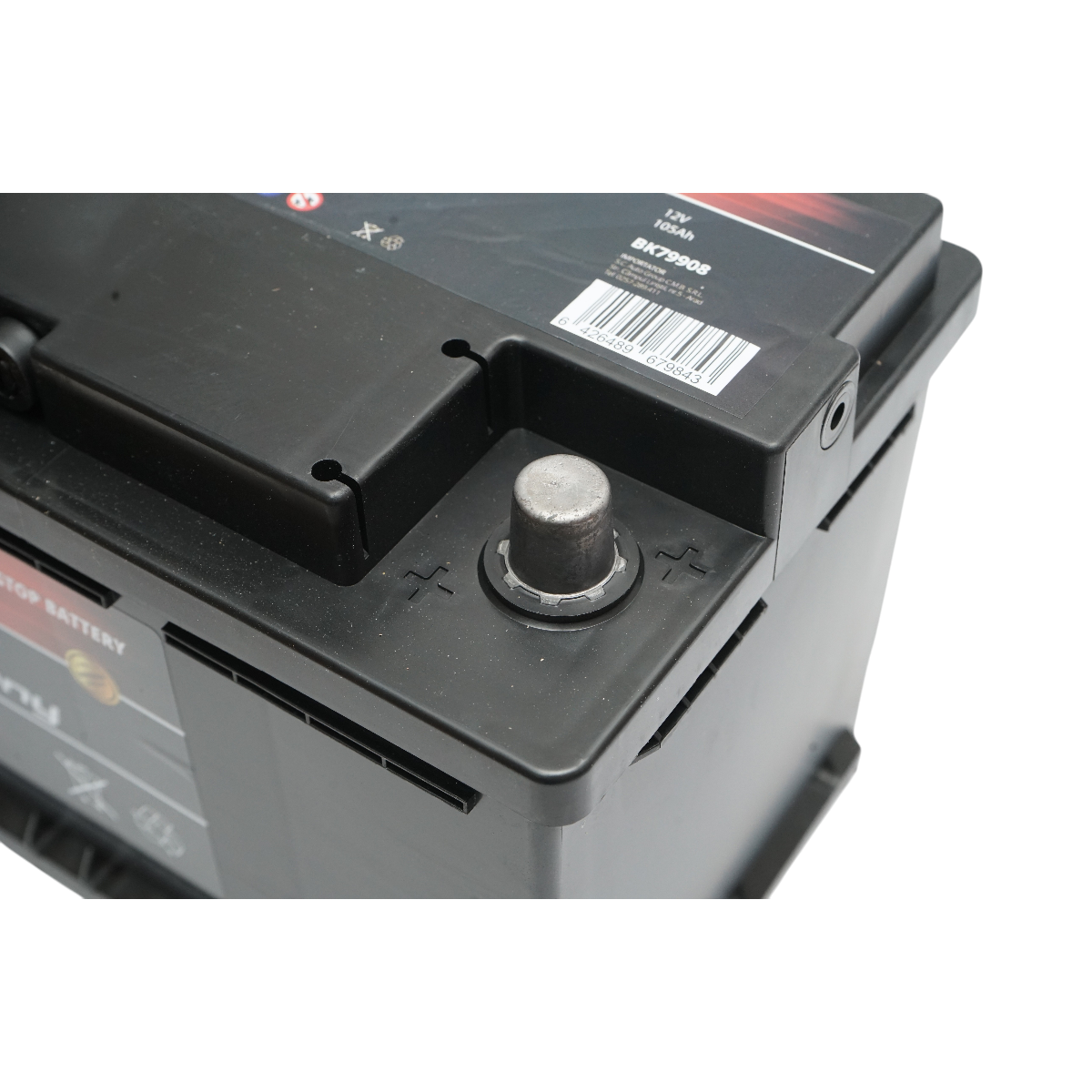 AGM start-stop car battery 12V 105 Ah, 1100A start 392x175x195mm Breckner Germany