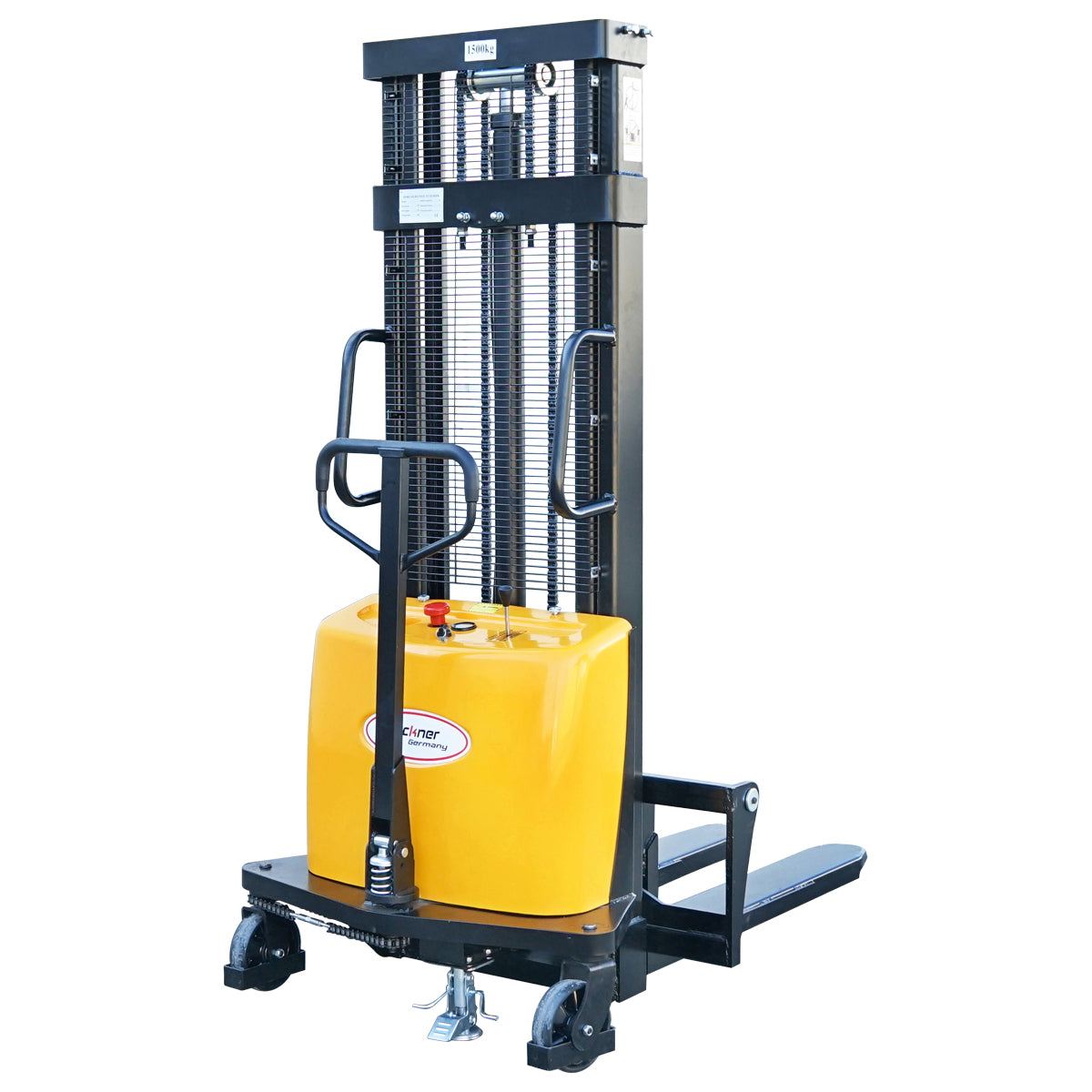 Semi-electric pallet truck with a maximum load of 1.5T, lifting height of 3000mm, forks 1150mm Breckner Germany
