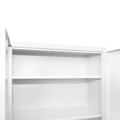Metal cabinet 1800x800x350mm with 2 secure doors, 4 shelves, gray Breckner Germany