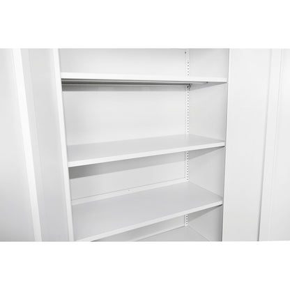 Metal storage cabinet 1800x900x400mm with 2 secure doors, 4 shelves, gray Breckner Germany
